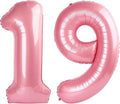 Balloon Numbers 40Inch, Pastel Pink Number 19 Balloons Birthday Decoration for Men & Women, Foil Pastel Pink Party Decorations for Birthday Wedding Engagement Memroial Day's