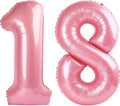 40 Inch Pastel Pink Balloon Number, 18th Birthday Party Decoration for 1 8 18 81 Men & Women, Big Foil Balloon Number for Wedding Celebration Adult Party Supplies
