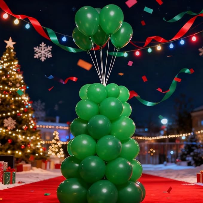 400 Pack Green Balloons 5 Inch Dark Green Latex Mini Small Balloon for Birthday Wedding Baby Shower Graduation Anniversary Jungle Christmas Party Decorations