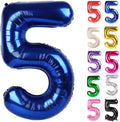 Night Blue Number 5 Balloon 40 Inch, 5 Balloon Number, 5th Birthday Decorations, Night Blue Party Supplies for Boys Girls