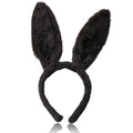 Bunny Headband Easter Hair Bands for Women Girls Kids, Black Cute Plush Rabbit Ears Hair Accessories Non Slip Headbands Easter Day Party Decoration Supplies