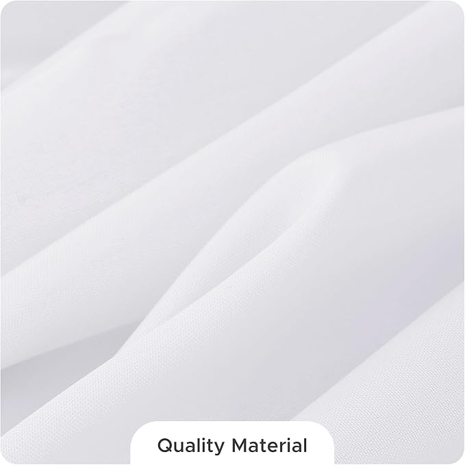 Fitable 8 Pack Rectangle Tablecloths: Stain Resistant Wrinkle Free Circle Table Clothes, Washable Reusable Polyester Table Covers for Wedding Party Birthday Banquet Reception(White, 90x132 Inch)
