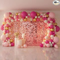 Pink Shimmer Wall Backdrop 48 Panels Cover 6 x 8 Ft, Photo Backdrops for Wedding,Anniversary,Birthday,Party Decoration