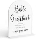 Wedding Bible Guest Book Sign, Please Sign Our Bible for Wedding, White Arch Acrylic Sign, Bridal Shower Decor, Engagement Party Decor, Centerpiece Table Decorations Party for Bride and Groom-18