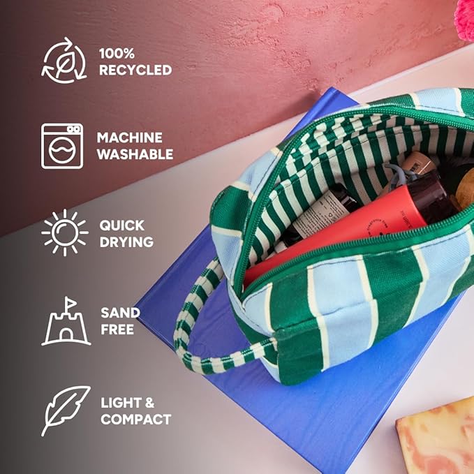 Dock & Bay Toiletry Bag - Large Travel Toiletries Kit - Peppermint Punch