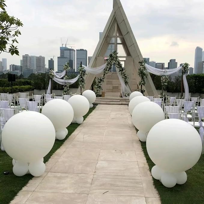 30 Pack White Balloons 36 Inch White Latex Large Balloon Bulk for Birthdays, Baby Showers, Weddings, Party Decorations