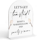 Smores Bar Sign, White Arch Acrylic Wedding Sign, Smores Bar Station for Wedding, Bridal Shower Decor, Engagement Party Decorations, Centerpiece Table Decorations Party for Bride and Groom-2