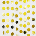 We Moment 50ft Glitter Gold Circle Dots Garlands - Paper Circle Dot Garland Party Backdrop - Hanging Decor for Wedding, Birthday, Baby Shower