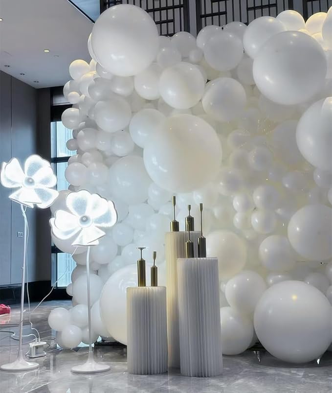 45 Pcs White Big Balloons 18 Inch Bulk Latex Balloon for Birthdays Weddings Party Decorations