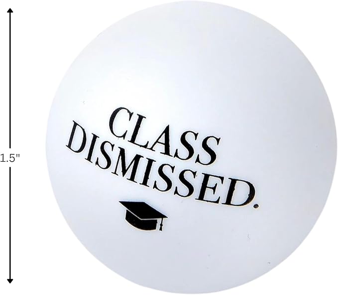 Amscan Bold Black & White Plastic Pong Balls - 1.5" (Pack of 6) - Premium Material, Unique Decoration - Perfect for Graduation Day Parties & Events