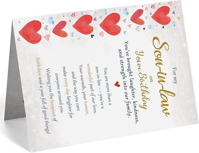 Son in Law Birthday Card, Funny Birthday Card for Him Men, Happy Birthday to A Best Son-in-Law