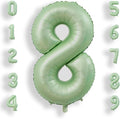 AULE 40 Inch Large 8 Balloon Numbers Sage Green, Big Foil Number Balloons, Giant Helium Happy Birthday Party Decorations for Man and Women, Huge Mylar Anniversary Party Supplies