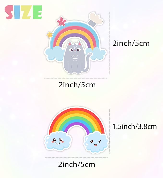 Stickers for Kids,100 PCS Stickers Pack,Rainbow Sticker,Cute Colorful Waterproof Vinyl Art Sticker.Stickers for Water Bottles,Skateboards and Notebooks,Sticker for Teens Girls Kids