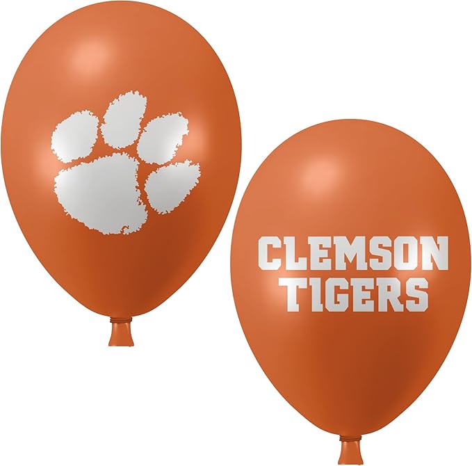 Clemson Tigers Balloons 10 Pack 11" Official Licensed Logos, Helium Quality Latex Balloons, Perfect for College Football Team Celebration, Decorated Front and Back by Westrick