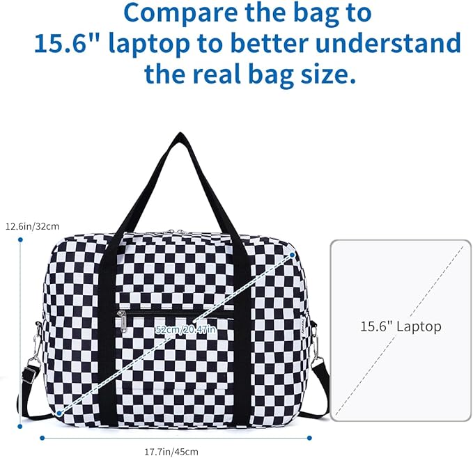 For Spirit Airlines Personal Item Bag Foldable Travel Duffel Bag Tote Carry on Luggage Duffle Overnight for Women and Men