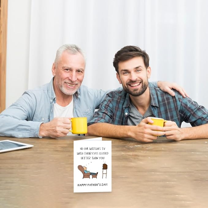 UUEFKTN Funny Fathers Day Card Gifts from Daughter Son, Humor Father's Day Card Gift for Dad Stepdad, Ideal Gift for Fathers Day, Happy Father's Day Card Gift for Dad Grandpa