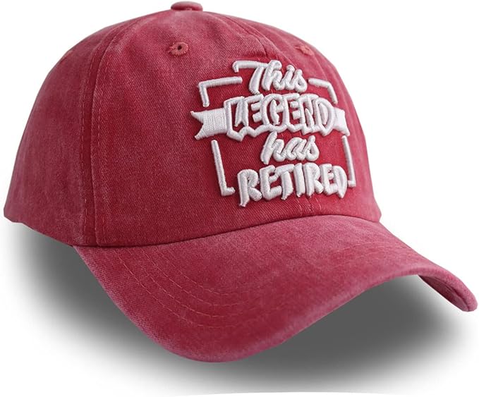 KKMKSHHG Funny Retirement Gifts for Men and Women, This Legend Has Retired Baseball Cap