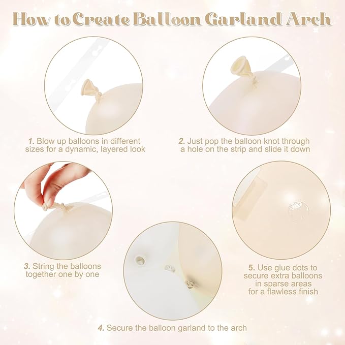 White Balloon Arch Kit 108Pcs Double Stuffed Pearl Balloons Garland Arch Kit Including Pearl White Clear Balloons for Wedding Bridal Shower Engagement Baby Shower Birthday Party Decorations