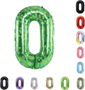 40 Inch Large Foil Helium Number Balloon Birthday Wedding Party 0-9 (Green Pixel, 0)