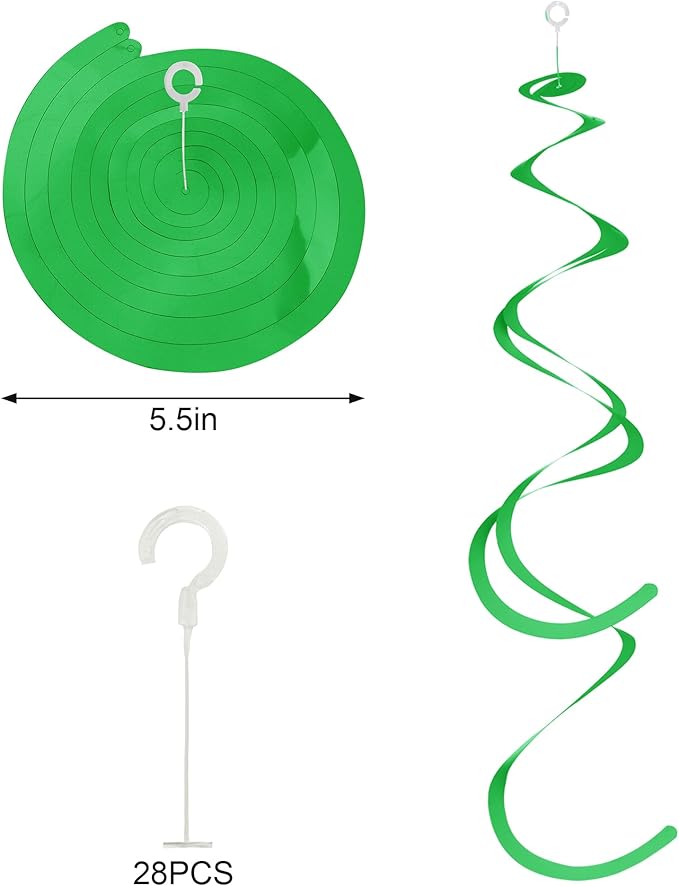 Colorful Ceiling Swirl Foil Decorations Hanging Plastic Streamer Themed Swirl Party Decoration for Wedding Thanksgiving Day Graduation Celebration, Pack of 28 (Multicolor 15)