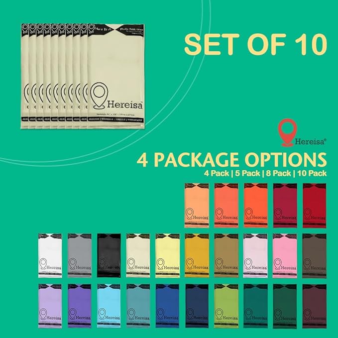 Disposable Ivory Plastic Tablecloth 54x108 Inch, 10-Count Waterproof Rectangle Table Cover for Events, Catering