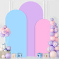 MODFUNS Spandex Arch Backdrop Cover 6ft 6.6ft 7.2ft Lavender Light Blue Pink Wedding Arch Cover Set of 3 Fitted Arch Stand Covers Stetchy Backdrop Cover for Wedding Birthday Party Decor
