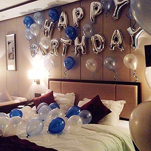 Glanzzeit 16 Inch Silver Foil Balloons Letters A to Z Numbers 0 to 9 for Prom Wedding Birthday Party Decor (Letter F)