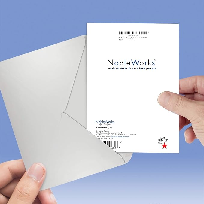 The Best Card Company - 1 Happy Birthday Greeting Card - Adorable Animals, Cute Bday Notecard with Envelope - Fancy Wildlife Giraffe C3364GBDG