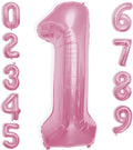 40 Inch Large Pink Number Celebration and Decoration Balloon for Birthday Parties, Graduations, Anniversaries, Weddings, Photo Shoots, Special Events - Helium Foil Mylar (Pink Number 1)