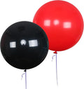 AZOWA 24 Inch Black and Red Balloons 10 Large Party Balloons for Wedding Birthday Baby Shower Decoration (Black and Red, 10 Pcs)