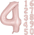 40 inch Pink Number Balloon Light Pink 4 Balloon Matte Pink Number 4 Balloon for 4th Birthday Party Decorations