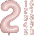 40 inch Pink Number Balloon Light Pink 2 Balloon Matte Pink Number 2 Balloon for 2nd Birthday Party Decorations