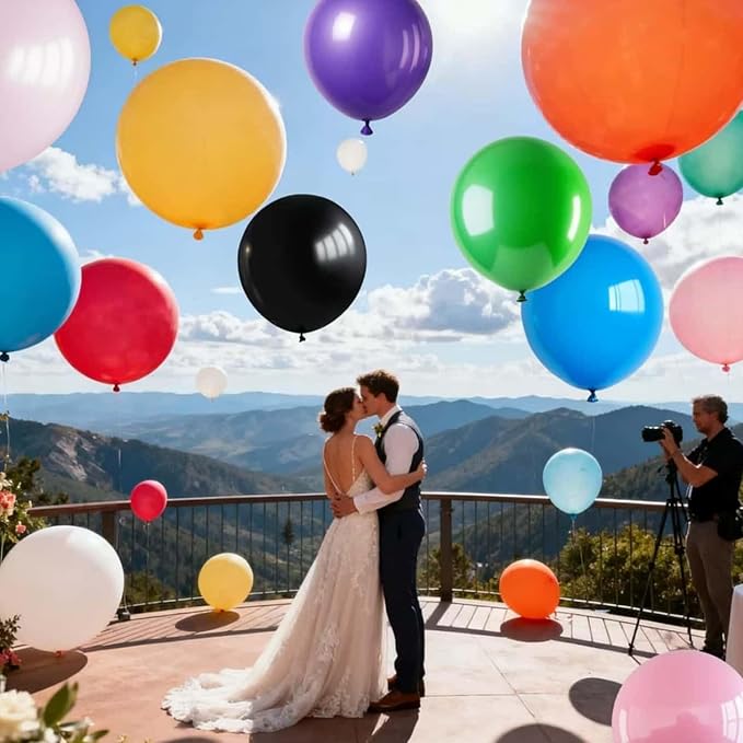 120 Pack 18 inch Balloons 15 Kinds Colors Latex Colorful Party Balloon Bulk for Birthdays, Weddings, Baby Showers & All Party Events