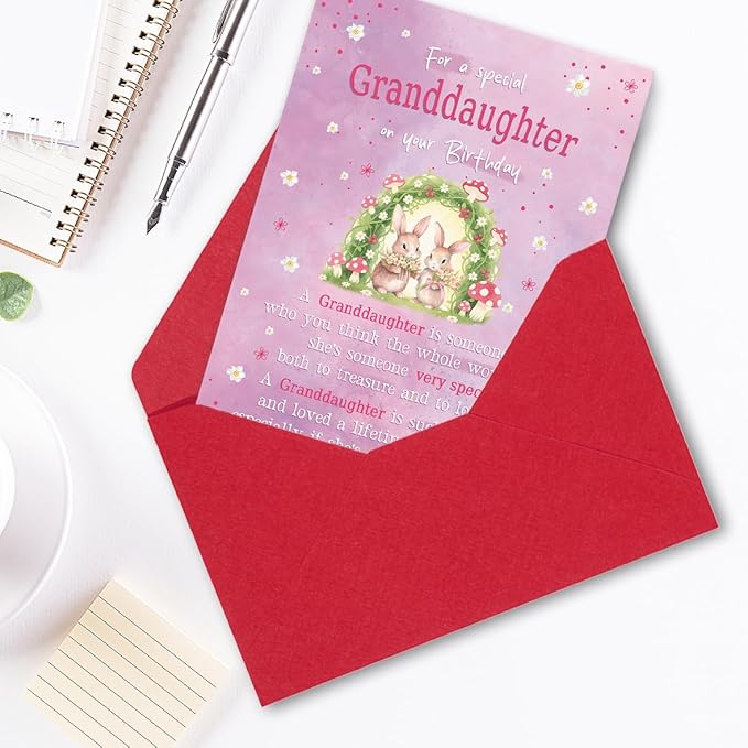 Granddaughter Birthday Card,Birthday Gift from Grandma Grandpa