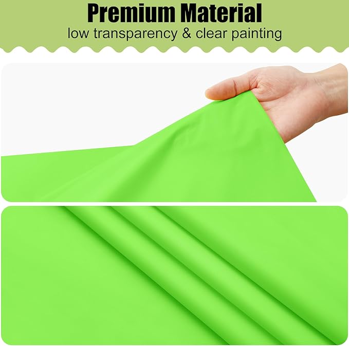 Smiry Disposable Table Cloth - 10 Pack, 54 x 108 Inch Waterproof Rectangle Tablecloths for Parties, Decorative Plastic Table Cover, Leakproof & Sturdy, Lime Green