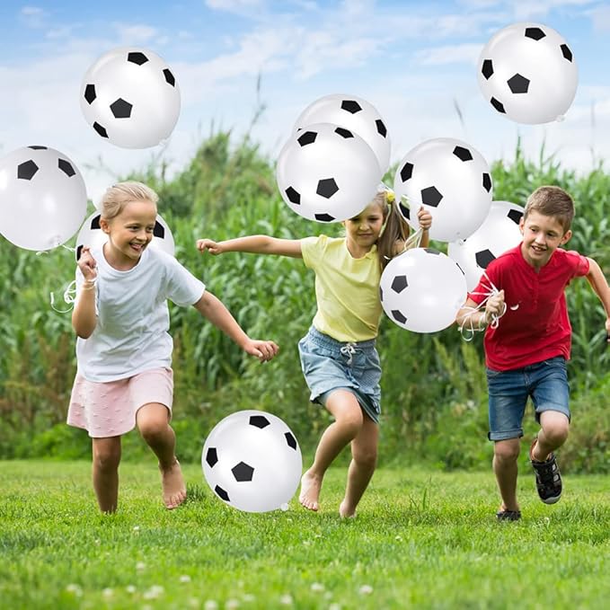 Ainiv 20 PCS Soccer Balloons, Football Theme Party Supplies Balloons, Football Pattern Ballons for School Sports Meeting Gaming Football Lover Boys Girls Kids Birthday Decor, Party Bag Fillers