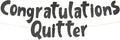 Pre-Strung Congratulations Quitter Black Glitter Banner - Retirement Decorations for Men and Women - Retirement Party Supplies and Gifts