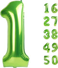 40 Inch Light Green Balloon Number 1 First Birthday Jumbo Mylar Foil Helium Balloon for 10 21 31 Birthday Digital for Birthday Party Wedding Anniversary Party Decorations