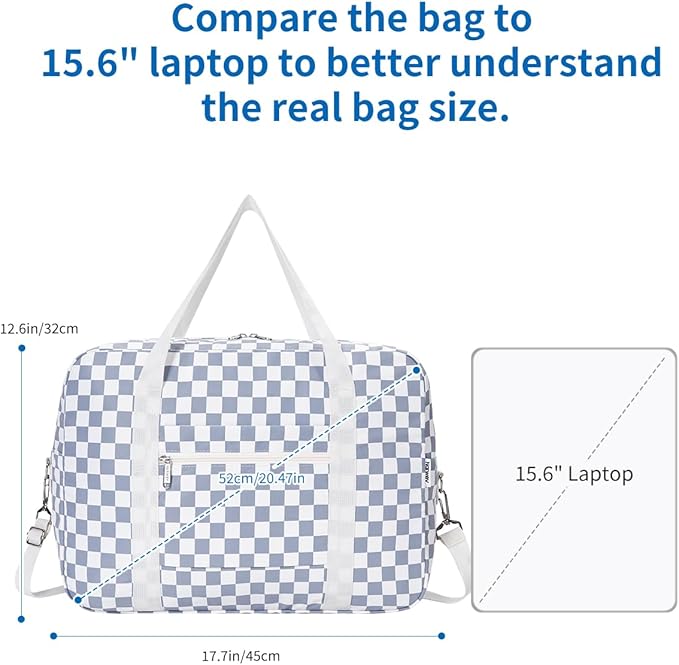 For Spirit Airlines Personal Item Bag Foldable Travel Duffel Bag Tote Carry on Luggage Duffle Overnight for Women and Men