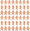 Mini Plastic Babies for Party Favor Decor Party Decorations Baby Shower Party Game Ice Cube Game (1" 60pcs, Latin)