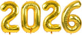 TONIFUL 2026 Gold Foil Number Balloons 16 Inch Gold 2026 Number Balloon 2026 Graduation Aluminum Foil Mylar Banners for 2026 New Year Eve Christmas Anniversary Party Supplies