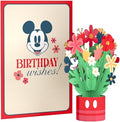 Lovepop Magical Disney Mickey Mouse 3D Pop-Up Birthday Card - for Him, Her, Kids, Boys, Girls, Men, Women - Floral Greeting Card - 5" x 7" - Envelope Included