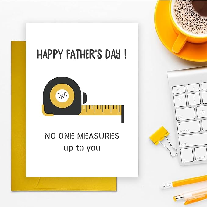 UUEFKTN Funny Father's Day Card for Dad, Cute Fathers Day Card Gift for Him, Ideal Fathers Day Gift From Daughter Son, Happy Father's Day Card Gift for Dad Father Stepfather Grandpa