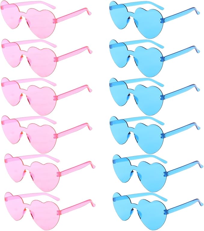 Heart Sunglasses 12/18/24 Pcs Heart Shaped Glasses for Women Cute Funny Party Glasses Party Favors Accessories