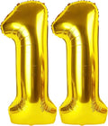 Gold Number 11 Balloon 40 inch, 11 Number Balloons, 11th Gold Birthday Decorations, 11 Year Old Girls Boys Golden Party Supplies