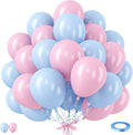 Gender Reveal Balloons, 12 Inch Pink Blue Latex Balloon, Baby Pink and Light Blue Party Helium Balloons for Boys or Girls Baby Shower Gender Reveal Party Decorations Birthday Wedding Supplies