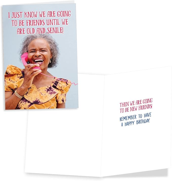 NobleWorks Assortment Pack of 3 Funny Birthday Greeting Cards with Envelopes (3 Designs, 1 Each) Women Talk VC10238BDG-C1x3-ET