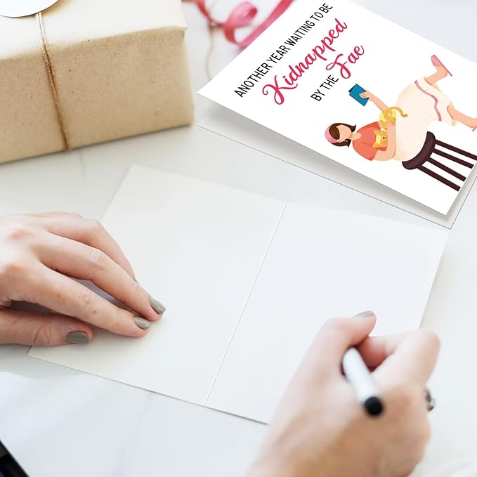 Funny Book Birthday Card for Women, Fancy Bookworm Birthday Card for Female Friend, Happy Birthday Card for Sister, Kidnapped by The Fae Card