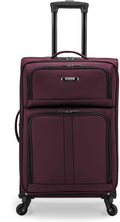 U.S. Traveler Anzio Softside Expandable Luggage with Spinner Wheels, Burgundy, 26-Inch Medium