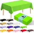 6 Pack Premium Disposable Plastic Tablecloth 54" x 108" Party Table Cloths Disposable for 6 to 8 Foot Tables Indoor or Outdoor Birthdays Weddings Christmas Anniversary Buffet Table (Green)
